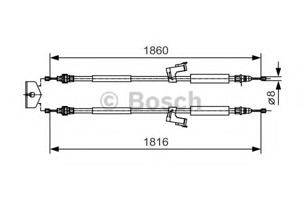 BOSCH 1 987 482 019 Cable, parking brake